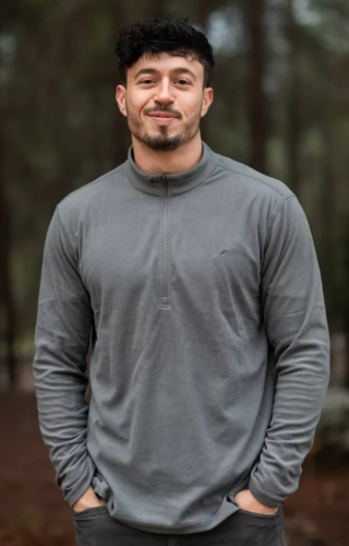 חולצת מיקרופליז לגברים Ryan  אפור בהיר - Outdoor 