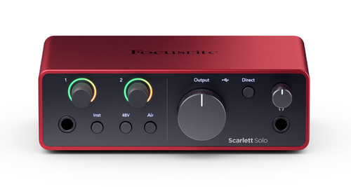 focusrite scarlett solo 4th gen top front
