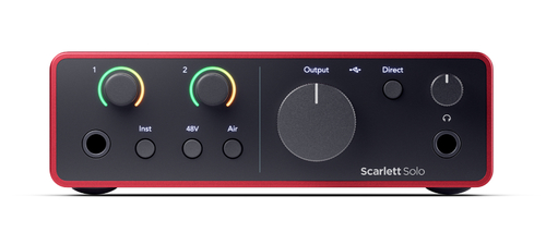 focusrite scarlett solo 4th gen front