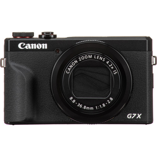 3 שנות אחריות | מצלמה ‏קומפקטית צבע שחור Canon Powershot G7 X Mark III