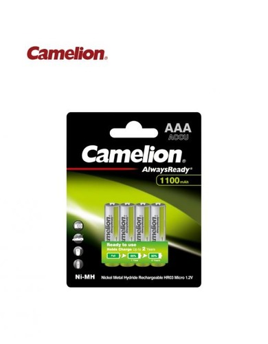 סוללות נטענות CAMELION AAA*4 1100mAh