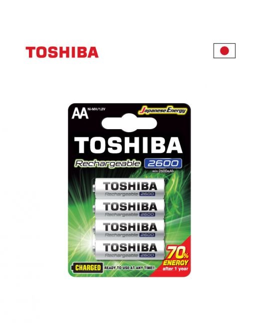 סוללות נטענות TOSHIBA AA*4 2600mhA