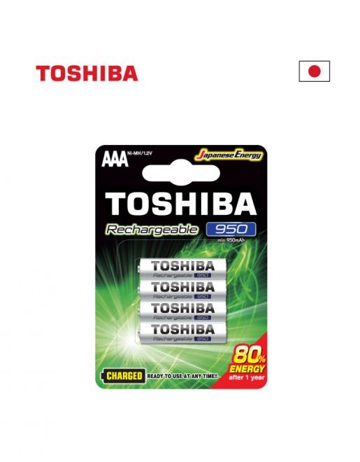 סוללות נטענות TOSHIBA AAA*4 950mhA