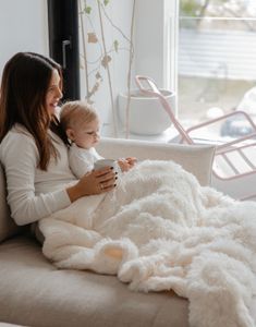 כרבולית חורף משפחתית דו-צדדית ענקית 180 על 125 ס"מ - שמנת