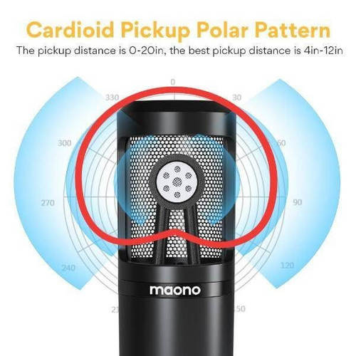 Maono AU-360TR מיקרופון עם טריפוד וכבל XLR - 3.5mm