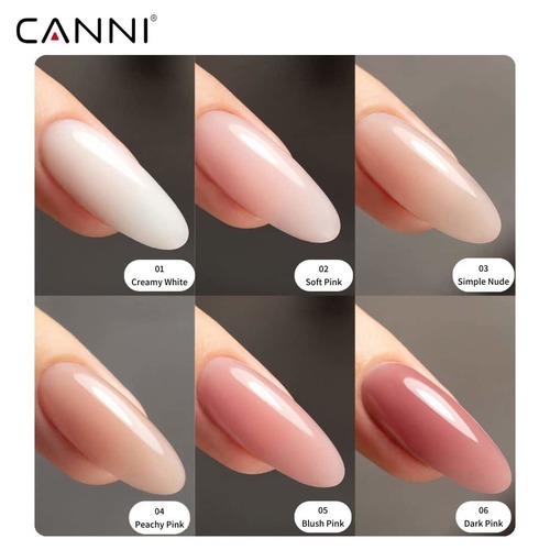 Builder gel set | סט ג’ל בנייה בבקבוק 6 יחי’ CANNI 9 ML