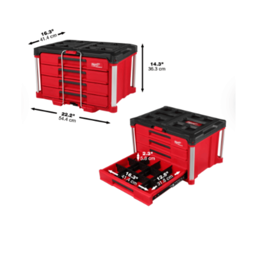 ארגז 4 מגירות - Milwaukee PACKOUT 48-22-8444