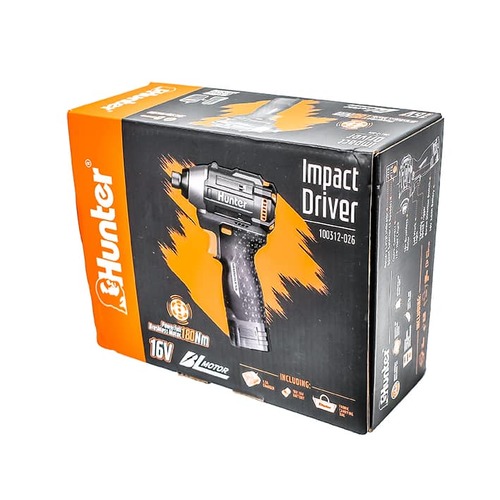 מברגת אימפקט 16V BL סוללה 2.0Ah תוצרת Hunter 