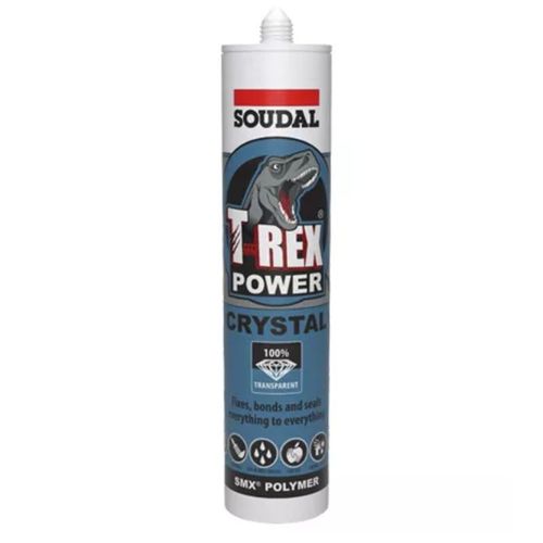 מארז 12 יחידות טי רקס קריסטל -TREX Power Crystal דבק סניטרי שקוף קריסטלי