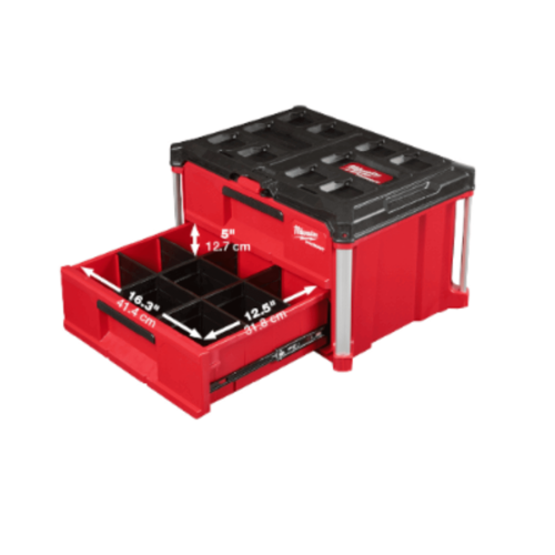 ארגז 2 מגירות מילווקי - Milwaukee PACKOUT 48-22-8442