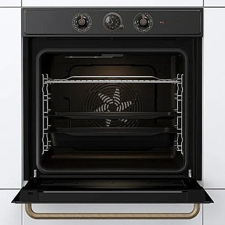 תנור בנוי כפרי רטרו שחור 77 ליטר gorenje BOS6737CLB