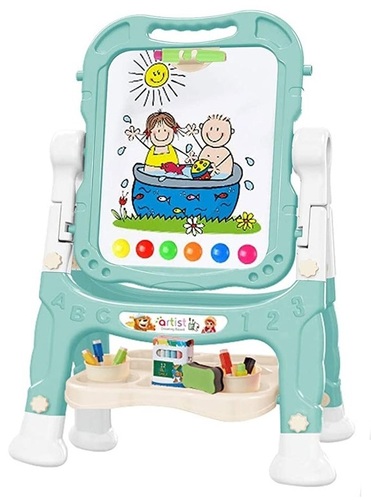 לוח ציור דו צדדי עם מגוון אביזרים artist תכלת