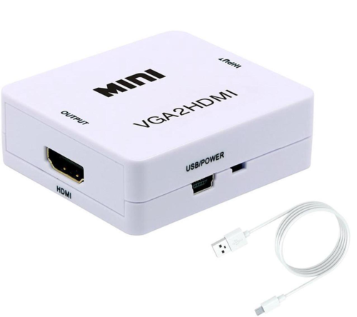 מתאם ממיר מ-VGA ל-HDMI כולל אודיו