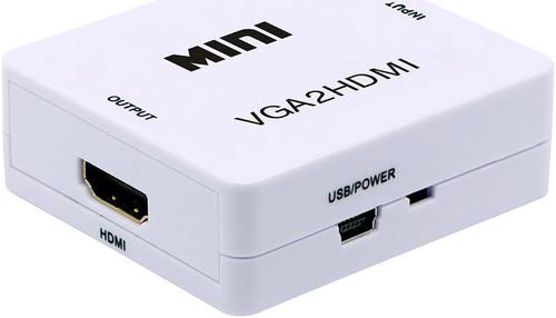 מתאם ממיר מ-VGA ל-HDMI כולל אודיו