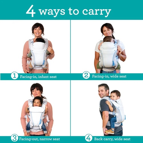 מנשא לתינוק 4 ב־1 Stay Cool אפור בהיר Infantino