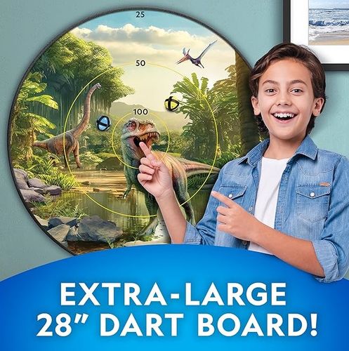 לוח קליעה דו-צדדי עם כדורים נדבקים זוהרים בחושך
