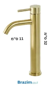 ברז סבח 509831 זהב מים קרים לכיור מונח