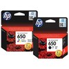 זוג ראשי דיו מקוריים HP 650 