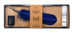 סט כתיבה- קולמוס ודיו שחור | Quill Pen and Ink Set