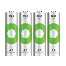 4 סוללות נטענות GP RECYCO AA 2600 MA