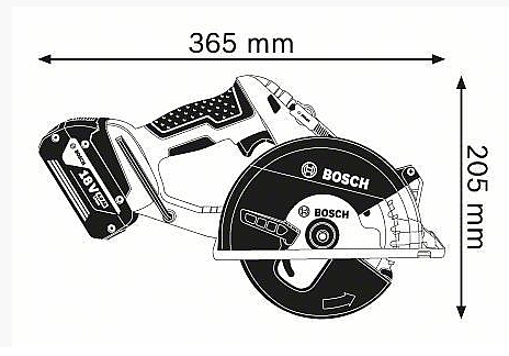 גוף מסור עגול למתכת BOSCH GKM 18V-LI