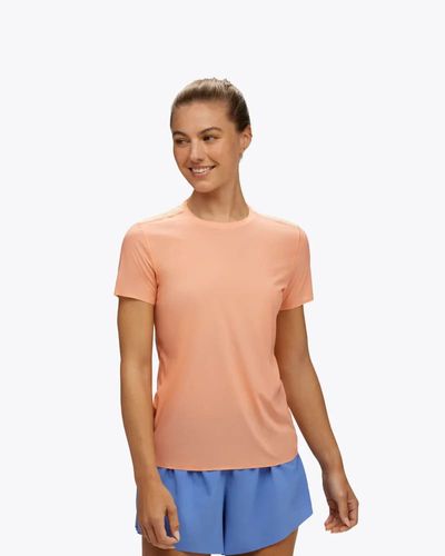 HOKA W AIROLITE RUN SHORT SLEEVE-חולצת ריצה נשים הוקה כתום פפאיה
