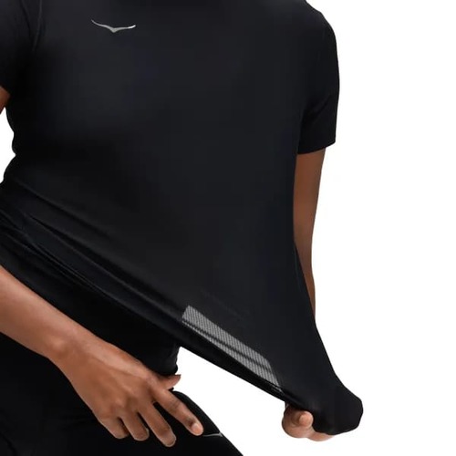HOKA W AIROLITE RUN SHORT SLEEVE-חולצת ריצה נשים הוקה שחור