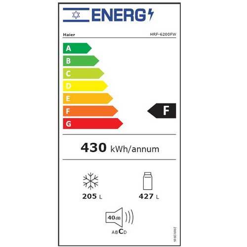 מקרר 4 דלתות 611 ליטר Haier HRF-6200FW זכוכית לבנה האייר