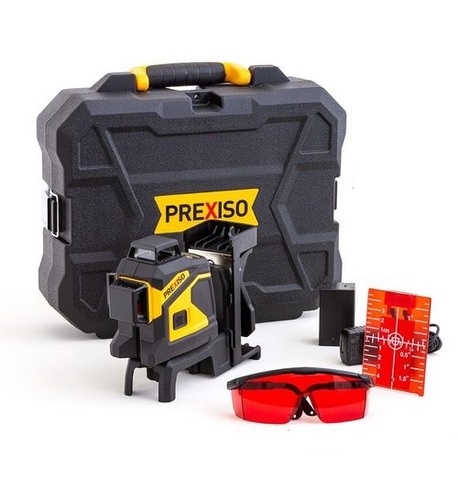 סט פלס לייזר אדום 360 מעלות במזוודה PREXISO PLC3-360