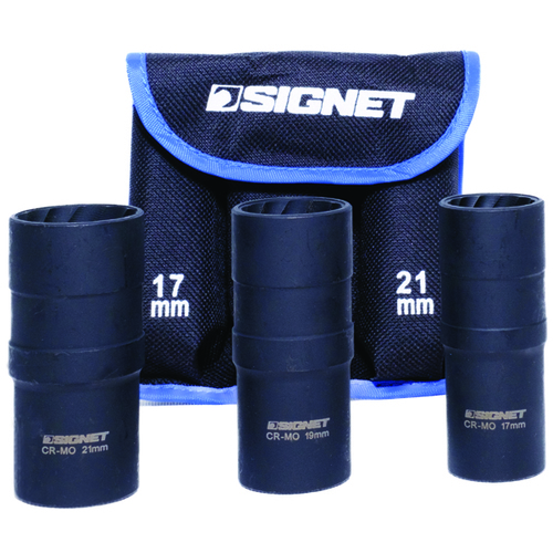 סט בוקסות ואביזרים SIGNET | 3 יח׳ | מידות 17 מ״מ, 19 מ״מ, 21 מ״מ – 23301