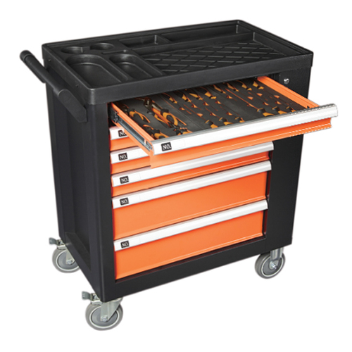 עגלת עבודה 6 מגירות + 144 חלקים 