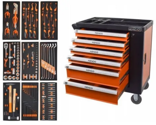 עגלת עבודה 6 מגירות + 144 חלקים 