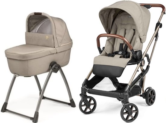 עגלת תינוק משולבת Peg Perego Vivace עם קיפול קומפקטי ומעמד- פג פרגו צבע Astral 