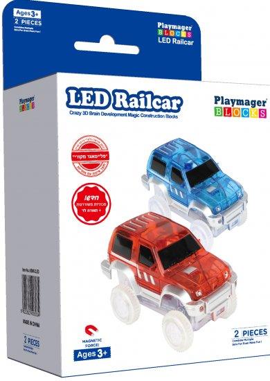 זוג מכוניות אלקטרוניות למסלולים PLAYMAGER