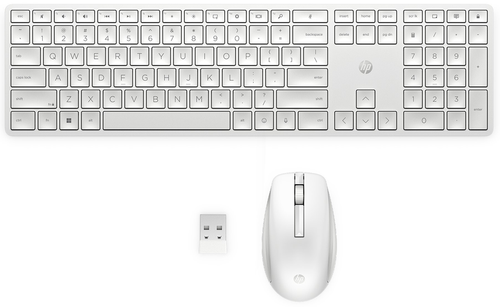 סט אלחוטי מקלדת ועכבר HP 655 Wireless Combo לבן במלאי