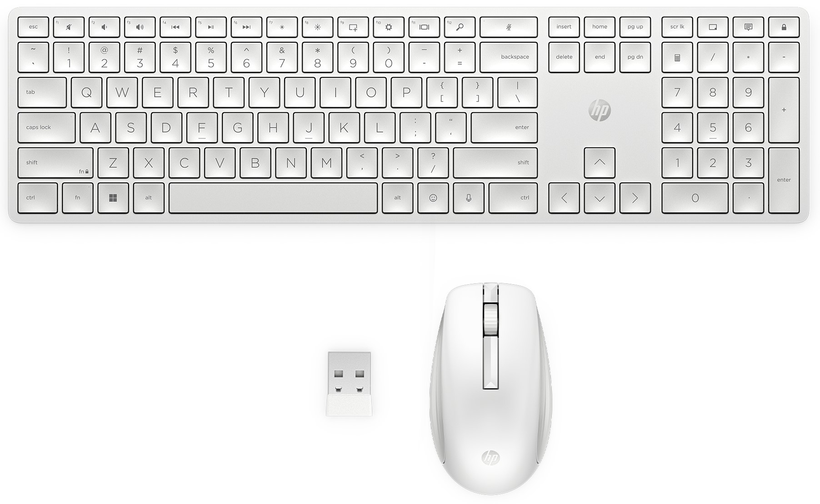 סט אלחוטי מקלדת ועכבר HP 655 Wireless Combo לבן במלאי