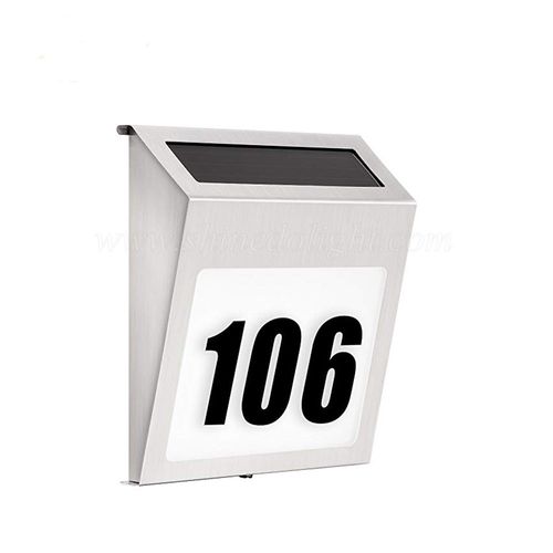 שלט מספר בית סולארי -  2 לד