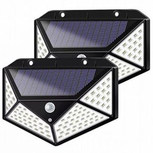 סט 2 יחידות תאורת שביל 100 לד לבן קר