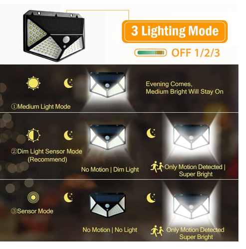 סט 2 יחידות תאורת שביל 100 לד לבן קר