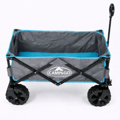 עגלת קמפינג מתקפלת OFF ROAD WAGON עם ידית טלסקופית מתכווננת ובד פוליאסטר 600D איכותי.