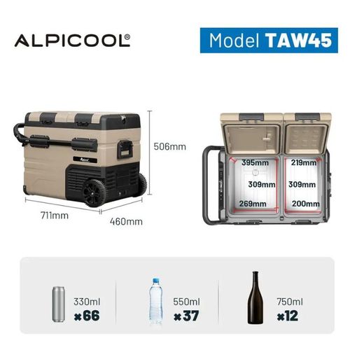 מקרר טרולי נייד לרכב- ALPICOOL TAW45