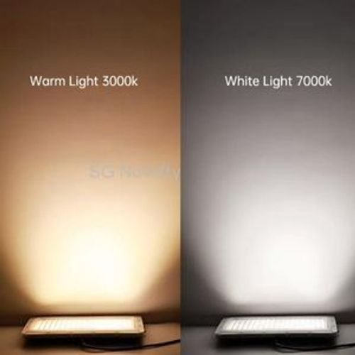 תאורת הצפה סולארית - 300W אור לבן/צהוב
