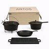 ערכת כלי בישול מברזל יצוק לשטח - IRON CAST COOKWARE SET