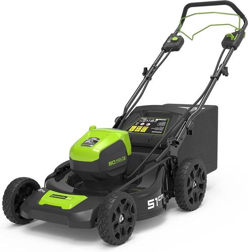 מכסחת דשא GREENWORKS 80V PRO נטענת עם נסיעה עצמית, רוחב 51 ס