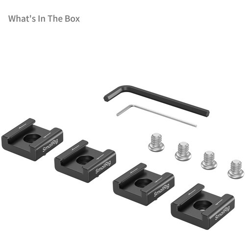 SmallRig 5033 Anti-Twist Cold Shoe Mount Support (4-Pack)