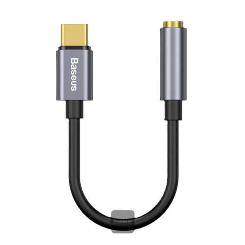 מתאם Baseus Aux 3.5mm To Type C L54, צבע שחור