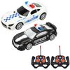 זוג מכוניות משטרה עם 2 שלטים למשחקי מרוץ ומרדפים (מגוון צבעים)