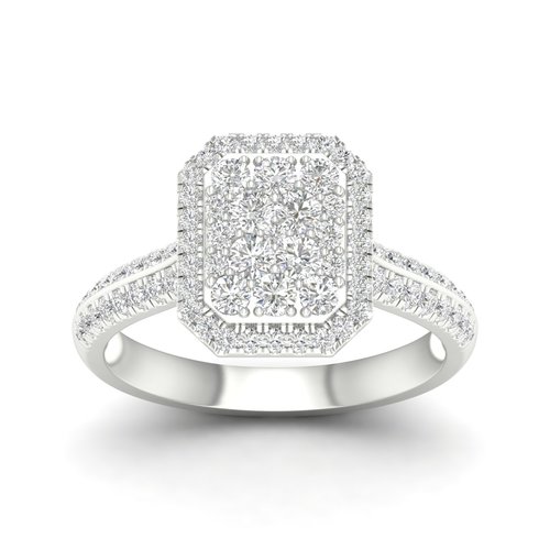 טבעת יהלומים מעוצבת (0.75ct) זהב 14K