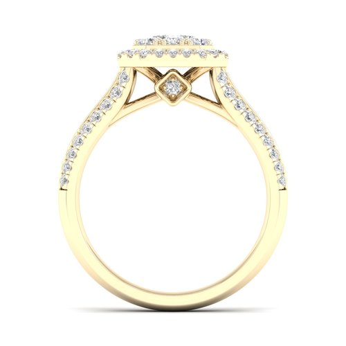 טבעת יהלומים מעוצבת (0.75ct) זהב 14K