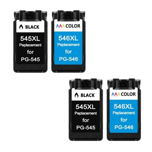  2 סטים ראשי דיו תואמים שחור וצבע Canon PG546XL/PG545XL קנון